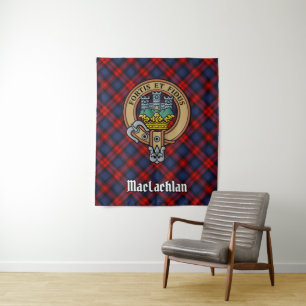 Tapete De Parede Clan MacLachlan Crest sobre Tartan