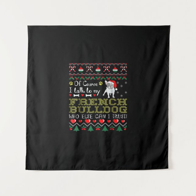 Tapete De Parede Claro, Eu Falo Com Meu Bulldog Francês (Frente)