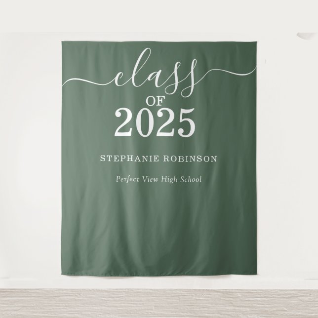 Tapete De Parede Classe de 2025 Prop de Plano de Formação Verde de  (Frente)