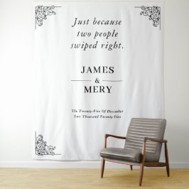 Tapete De Parede Classic Monogram Elegant Border Wedding