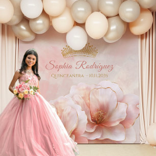 Tapete De Parede Clássica Cor-de-rosa Quinceanera Fotografia