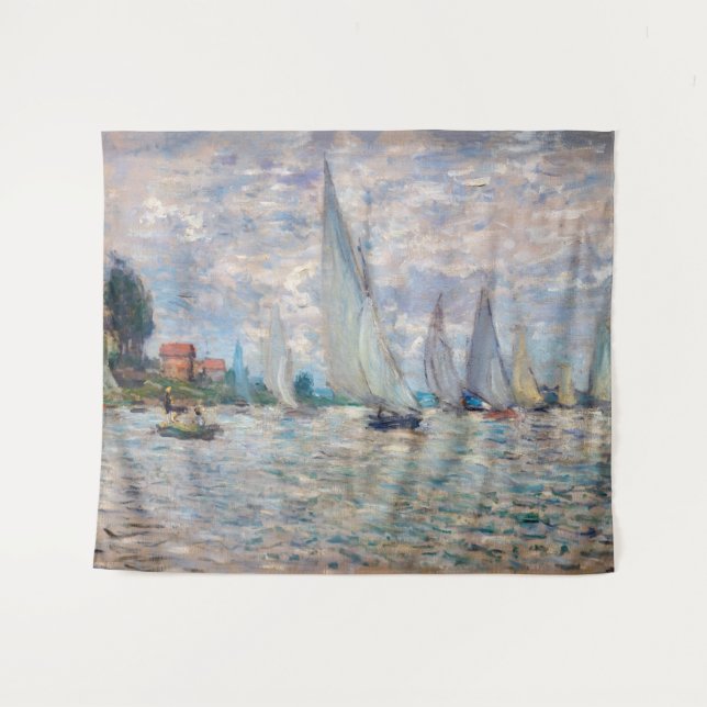 Tapete De Parede Claude Monet - Boats Regatta na Argentina (Frente (Horizontal))