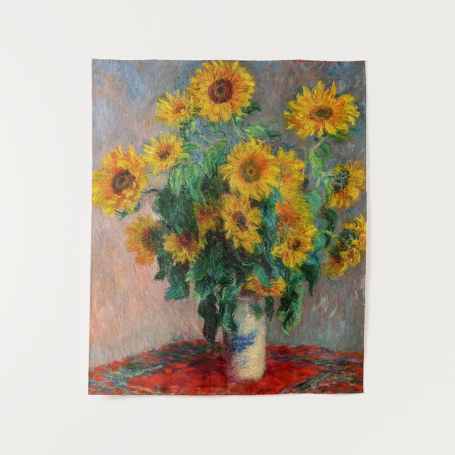 Tapete De Parede Claude Monet - Buquê de Sunflower (Frente)