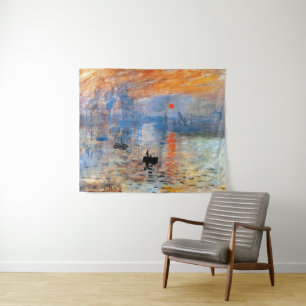Tapete De Parede Claude Monet Impression Nascer do Sol Poster Tela