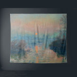 Tapete De Parede Claude Monet - Sunset sobre o Sena em Lavacourt<br><div class="desc">Sunset on the Seine at Lavacourt,  Winter Effect / Soleil couchant sur la Seine a Lavacourt,  effet d'hiver - Claude Monet,  Oil on Canvas,  1880</div>