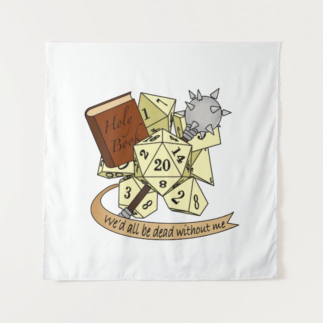 Tapete De Parede Cleric Dice Design (Frente)