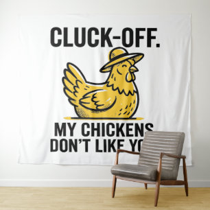 Tapete De Parede Clique fora meus frangos não gostam de você Camisa