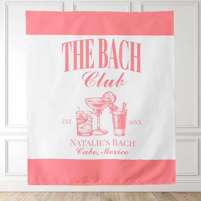 Tapete De Parede Clube de Bach Personalizado Festa de Solteira Pers (Criador carregado)