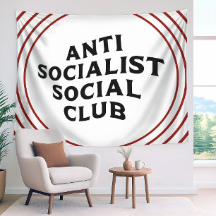 Tapete De Parede Clube Social Anti Socialista Engraçado Socialismo