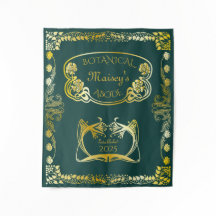Cobrir De Livro Art Nouveau Motifs Dourados Verde