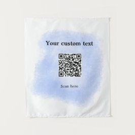 Tapete De Parede código de verificação QR de cor aquática azul adic