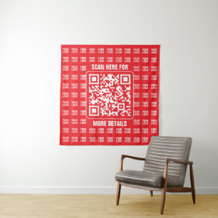 Tapete De Parede Código QR do promocional (editável) com padrão de
