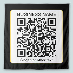 Tapete De Parede Código QR editável digitalizável + nome da sua emp