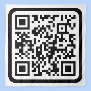 Tapete De Parede Código QR moderno editável   Preto Branco ou qualq