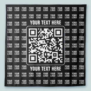 Tapete De Parede Código QR promocional (editável) com padrão de log