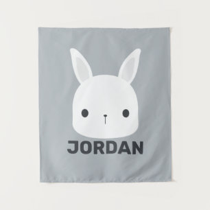 Tapete De Parede Coelhozinho Fofo com Nome Personalizado