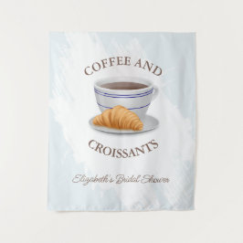 Tapete De Parede Coffee and Croissants Bridal Shower