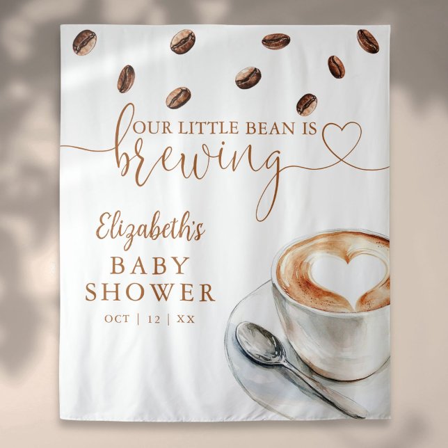 Tapete De Parede Coffee Brewing Baby Shower Photo Backdrop (Coffee Brewing Baby Shower Photo Backdrop)