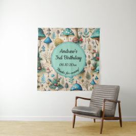 Tapete De Parede Cogumelos Fairyland Festa de aniversário Fundo