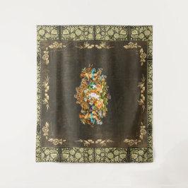 Tapete De Parede Colagem da safra Retro com rendas e flores