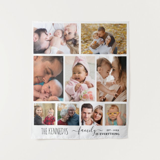 Tapete De Parede Colagem de Fotografias de Cotação 9 de Nome Person (Frente)