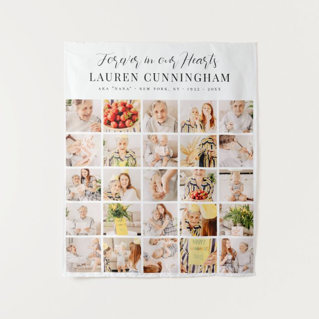 Tapete De Parede Colagem de Fotografias Simples e Moderna Memorial  (Frente)