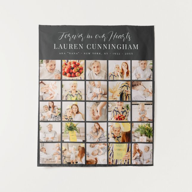 Tapete De Parede Colagem de Fotografias Simples e Moderna Memorial  (Frente)