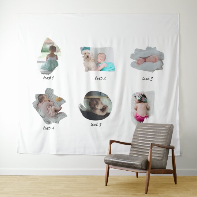 Tapete De Parede Colagem de Fotos Modernas para Bebês (In Situ (Horizontal))