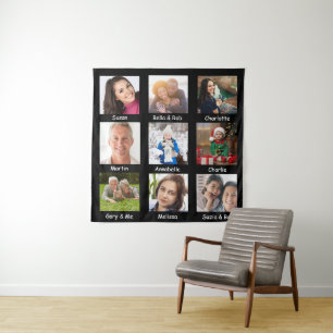 Tapete De Parede Colagem de Fotos Nome Ajuda À Memória Para A Dem
