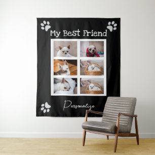 Tapete De Parede Colagem de fotos personalizadas do seu cão de esti