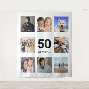 Tapete De Parede Colagem de fotos personalizadas para festa de aniv