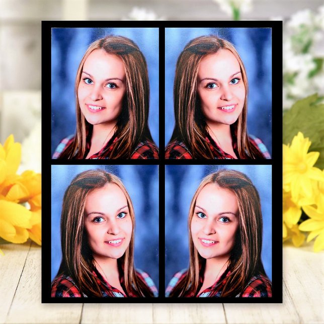 Tapete De Parede Colagem Personalizada de 4 Fotos (Criador carregado)