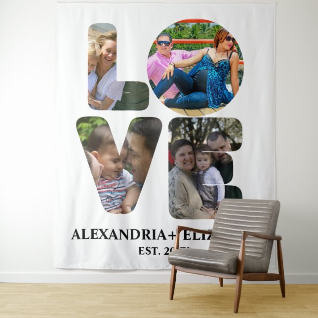 Tapete De Parede Colagem personalizada de fotos de amor moderno 4 p (In Situ)