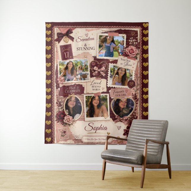 Tapete De Parede Colar de Aniversário Personalizado de Adolescente  (In Situ)