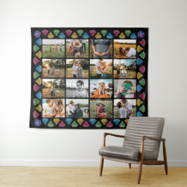 Tapete De Parede Colar de Diamante Personalizado de 16 Fotos em Col