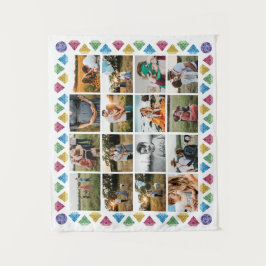 Tapete De Parede Colar de Parede Jumbo Diamante com Colagem de 16 F