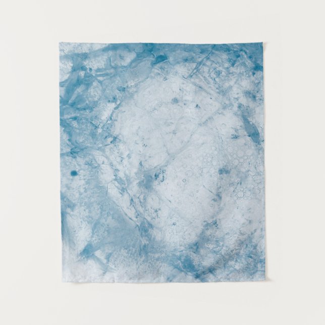 Tapete De Parede Colchão floral branco e azul (Frente)