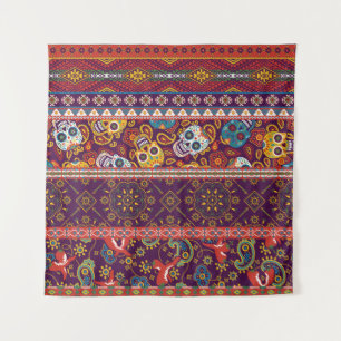 Tapete De Parede Colheita mexicana: design tradicional de colheita.