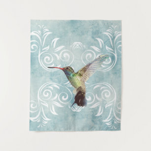 Tapete De Parede Colibri com fundo do Flourish
