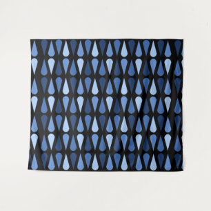 Tapete De Parede Colírio do século médio preto azul