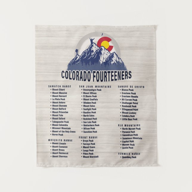 Tapete De Parede Colorado 14ers Fourteeners Mountain Escalbing (Frente)