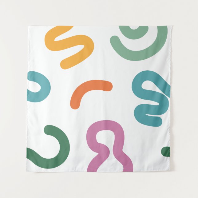 Tapete De Parede Colorful Abstract Shapes Pattern (Frente)