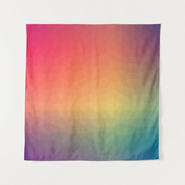 Tapete De Parede Colorful rainbow gradient geometric (Frente)