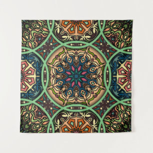 Tapete De Parede Colorido Mandala: Vintage Floral Hand Drawn