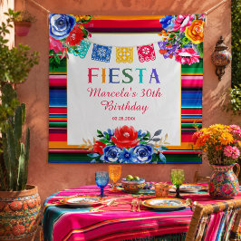 Tapete De Parede Colorido Serape Floral Fiesta Mexicano