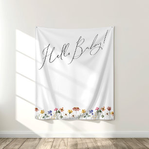 Tapete De Parede Colorir Flor Selvagem, Olá, Bebê.