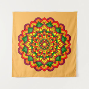 Tapete De Parede Colunas Floral Mandala Brilhantes