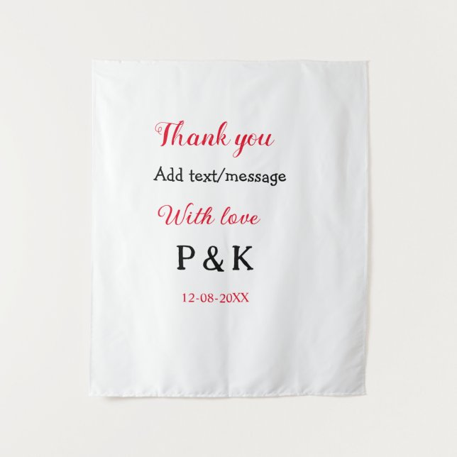 Tapete De Parede Com amor adicionar o nome do casal letra obrigado  (Frente)