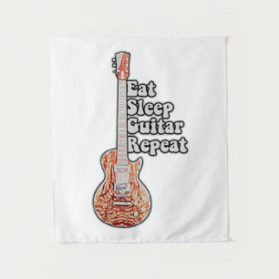 Tapete De Parede Coma, durma, guitarra, repita. citação motivaciona