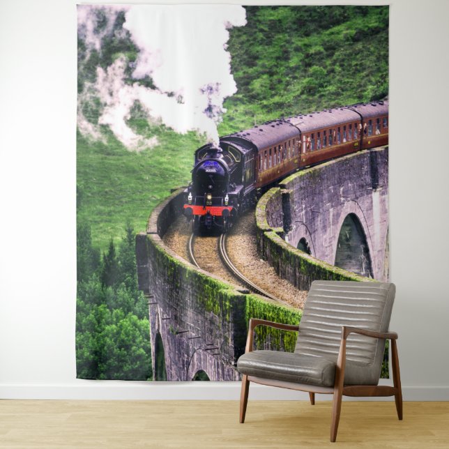 Tapete De Parede Comboio Locomotivo na Ponte (In Situ)